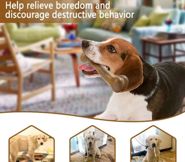 Dog Bone Chews Toys Nearly Indestructible Natural Non-Toxic Anti-bite Puppy Toys For Small Medium Large Dog Pet Chew Game Dental